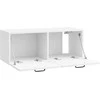 TV staliukas Sieninė TV spintelė Itin blizgi balta 78,5 x 31 x 30 cm