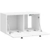 TV staliukas Sieninė TV spintelė 59,5 x 31 x 30 cm Itin blizgi balta