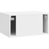 TV staliukas Sieninė TV spintelė Itin blizgi balta 59,5 x 41 x 30 cm