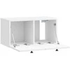 TV staliukas Sieninė TV spintelė Itin blizgi balta 59,5 x 31 x 30 cm