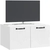 TV staliukas Sieninė TV spintelė Itin blizgi balta 59,5 x 41 x 30 cm