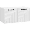 TV staliukas Sieninė TV spintelė Itin blizgi balta 59,5 x 31 x 30 cm