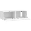 TV staliukas Sieninė TV spintelė Itin blizgi balta 98 x 41 x 30 cm