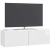 TV staliukas Sieninė TV spintelė Itin blizgi balta 98 x 31 x 30 cm