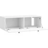 TV staliukas Sieninė TV spintelė Itin blizgi balta 98 x 41 x 30 cm