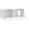 TV staliukas Sieninė TV spintelė Itin blizgi balta 78,5 x 31 x 30 cm