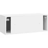 TV staliukas Sieninė TV spintelė Itin blizgi balta 78,5 x 31 x 30 cm