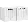 TV staliukas Sieninė TV spintelė Itin blizgi balta 59,5 x 31 x 30 cm