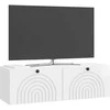 TV staliukas Sieninė TV spintelė Itin blizgi balta 98 x 31 x 30 cm