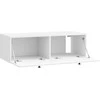 TV staliukas Sieninė TV spintelė 98 x 41 x 30 cm Itin blizgi balta