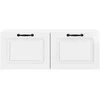 TV staliukas Sieninė TV spintelė Itin blizgi balta 78,5 x 31 x 30 cm