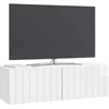 TV staliukas Sieninė TV spintelė Itin blizgi balta 98 x 31 x 30 cm
