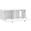 TV staliukas Sieninė TV spintelė 78,5 x 31 x 30 cm Itin blizgi balta