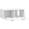 TV staliukas Sieninė TV spintelė Itin blizgi balta 78,5 x 41 x 30 cm