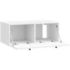 TV staliukas Sieninė TV spintelė Itin blizgi balta 78,5 x 41 x 30 cm