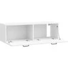 TV staliukas Sieninė TV spintelė Itin blizgi balta 98 x 31 x 30 cm