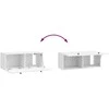 TV staliukas Sieninė TV spintelė 78,5 x 31 x 30 cm Itin blizgi balta