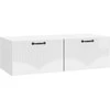 TV staliukas Sieninė TV spintelė Itin blizgi balta 98 x 41 x 30 cm