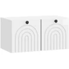 TV staliukas Sieninė TV spintelė Itin blizgi balta 59,5 x 31 x 30 cm