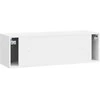 TV staliukas Sieninė TV spintelė Itin blizgi balta 98 x 31 x 30 cm