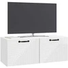TV staliukas Sieninė TV spintelė Itin blizgi balta 78,5 x 31 x 30 cm