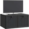 TV staliukas Sieninė TV spintelė Juoda 59,5 x 41 x 30 cm Apdirbta mediena