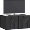 TV staliukas Sieninė TV spintelė Juoda 59,5 x 41 x 30 cm Apdirbta mediena