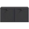 TV staliukas Sieninė TV spintelė Juoda 59,5 x 31 x 30 cm Apdirbta mediena
