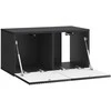 TV staliukas Sieninė TV spintelė Juoda 59,5 x 31 x 30 cm Apdirbta mediena