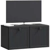 TV staliukas Sieninė TV spintelė Juoda 59,5 x 31 x 30 cm Apdirbta mediena