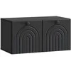 TV staliukas Sieninė TV spintelė Juoda 59,5 x 31 x 30 cm Apdirbta mediena