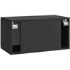 TV staliukas Sieninė TV spintelė 59,5 x 31 x 30 cm Juoda Apdirbta mediena