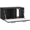 TV staliukas Sieninė TV spintelė Juoda 59,5 x 31 x 30 cm Apdirbta mediena