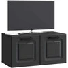 TV staliukas Sieninė TV spintelė Juoda 59,5 x 31 x 30 cm Apdirbta mediena