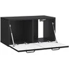 TV staliukas Sieninė TV spintelė Juoda 59,5 x 31 x 30 cm Apdirbta mediena