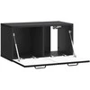 TV staliukas Sieninė TV spintelė Juoda 59,5 x 31 x 30 cm Apdirbta mediena