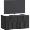 TV staliukas Sieninė TV spintelė Juoda 59,5 x 31 x 30 cm Apdirbta mediena
