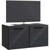 TV staliukas Sieninė TV spintelė Juoda 59,5 x 31 x 30 cm Apdirbta mediena