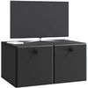 TV staliukas Sieninė TV spintelė 59,5 x 41 x 30 cm Juoda Apdirbta mediena