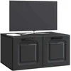 TV staliukas Sieninė TV spintelė Juoda 59,5 x 41 x 30 cm Apdirbta mediena