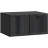 TV staliukas Sieninė TV spintelė Juoda 59,5 x 41 x 30 cm Apdirbta mediena