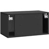 TV staliukas Sieninė TV spintelė 59,5 x 31 x 30 cm Juoda Apdirbta mediena