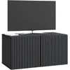 TV staliukas Sieninė TV spintelė Juoda 59,5 x 31 x 30 cm Apdirbta mediena