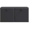 TV staliukas Sieninė TV spintelė 59,5 x 31 x 30 cm Juoda Apdirbta mediena