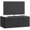 TV staliukas Sieninė TV spintelė 78,5 x 41 x 30 cm Juoda Apdirbta mediena