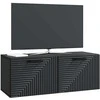 TV staliukas Sieninė TV spintelė Juoda 78,5 x 31 x 30 cm Apdirbta mediena