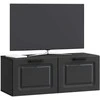 TV staliukas Sieninė TV spintelė Juoda 78,5 x 31 x 30 cm Apdirbta mediena