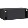 TV staliukas Sieninė TV spintelė 78,5 x 41 x 30 cm Juoda Apdirbta mediena