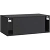 TV staliukas Sieninė TV spintelė 78,5 x 41 x 30 cm Juoda Apdirbta mediena