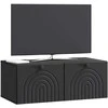 TV staliukas Sieninė TV spintelė Juoda 78,5 x 41 x 30 cm Apdirbta mediena